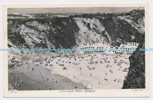 C004255 NY 134. Lusty Glaze Beach. Newquay. stecken. RP. 1953