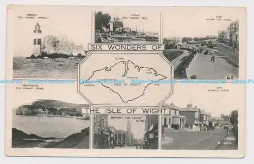 C005903 Sechs Wunder der Isle of Wight. D. 1000. RP. Dean. 1953. Bay Serie. Multi