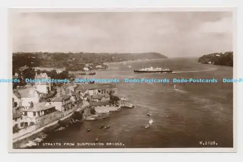 C006595 Menai Straits von der Hängebrücke. W. 2128. Valentinstag. RP