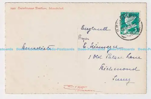 C005203 7059. Lauterbrunnen Breithorn. Schmadribach. E. Gyger. 1932