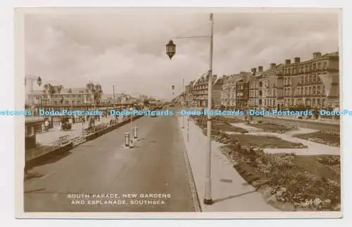 C006686 South Parade. Neue Gärten und Esplanade. Südsee. 84. Excel Serie. RP.