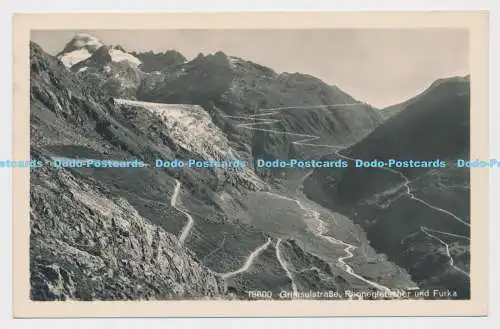 C007532 19600. Grimselstraße. Rhonegletscher und Furka. Wehrliverlag. Kilchberg