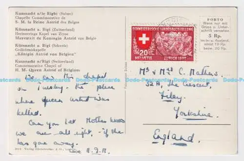 C007638 Kussnacht o Rigi. Schweiz. Gedenkkapelle von H. M. Queen Astri