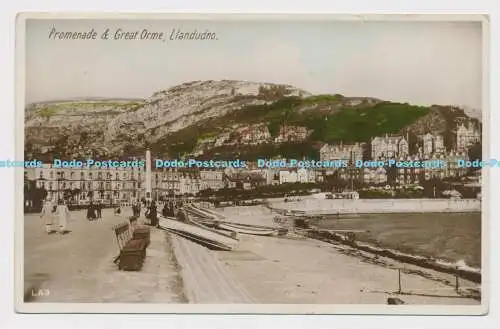 C007649 LA3. Promenade und Great Orme. Llandudno. Echtes Bromid Foto. 1930