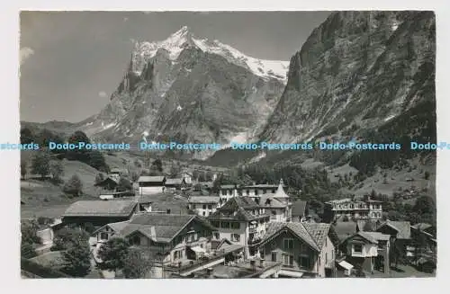 C007718 Grindelwald. Dorfpartie mit Wetterhorn. Gyger und Klopfenstein. 1956