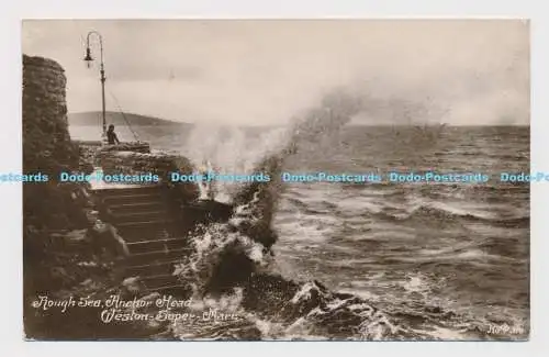 C008854 Rough Sea. Ankerkopf. Weston Super Mare. Nr. 310. P Serie. W.S.M.1