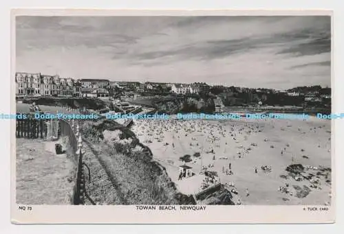 C007807 NQ 73. Towan Beach. Newquay. stecken. RP. 1953