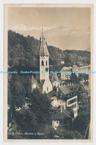 C009942 5576. Thun. Kirche u. Alpen. Societe Graphique Neuchatel