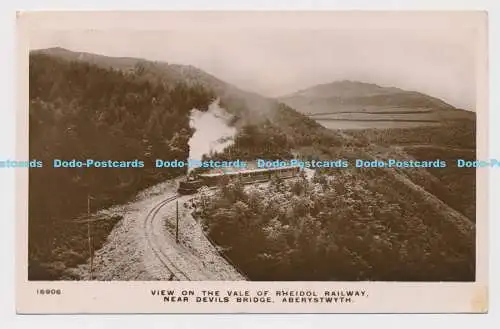 C007080 16906. Blick auf das Tal der Rheidol-Eisenbahn in der Nähe der Teufelsbrücke. Aberystwyth.