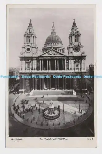 C009969 St. Pauls Cathedral. Nr. 1. Selfridge. W. und K. Serie. 1925