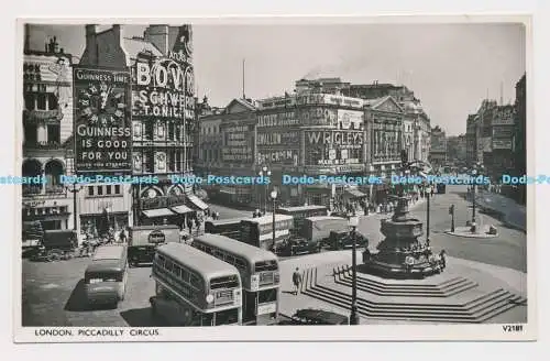 C010039 London. Piccadilly Circus. V2181. Photochrom. 1952