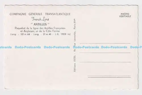 C007965 compagnie Generale Transatlantique. French Line. Antillen. Paquebot de l