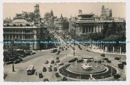 C007287 Madrid. Cybele Circus und Alcala Street. Panoramablick. Garcia Garrabel