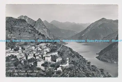 C010173 3790. Bre Paese sopra Lugano con Lago di Lugano. Rud. Sutter