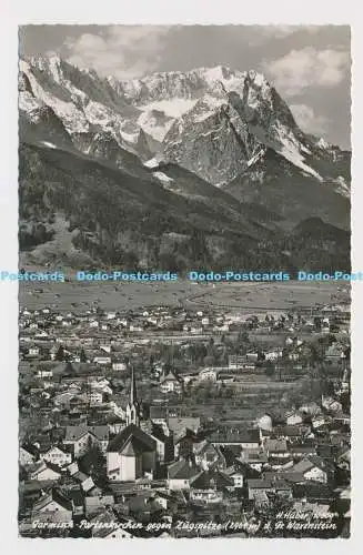 C009171 Garmisch Partenkirchen gegen Zugspitze u.Gr. Waxenstein. H. Huber. Hub