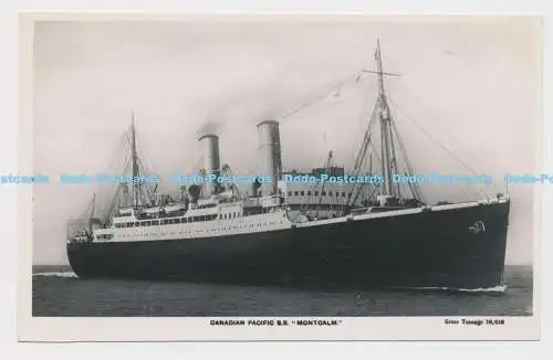 C011224 Canadian Pacific S.S. Montcalm. RP