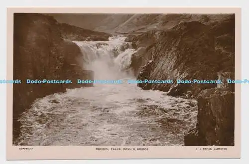 C008145 Rheidol Falls. Teufelsbrücke. D. J. Davies. Lampeter