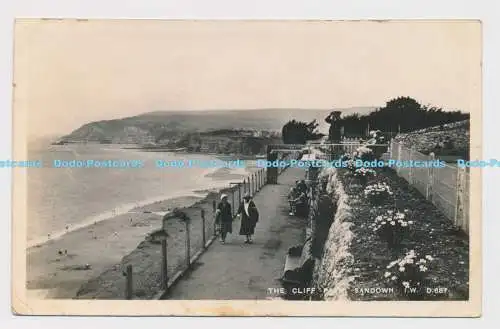 C008183 Cliff Path. Sandown. I.B.D. 687. Bay Serie. RP. Dean. 1938