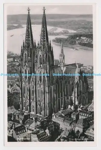 C009313 Der Kolner Dom. Orig. Fliegeraufnahme. Rheingold Serie Nr. 3. Hoursch an