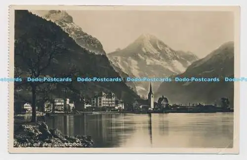 C011327 Fluelen mit dem Bristenstock. 1057. E. Goetz. 1934