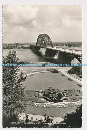 C009325 Nijmegen. Waalbrug met wapen van Nijmegen. Uitg. N. V. Weenenk und Snel.