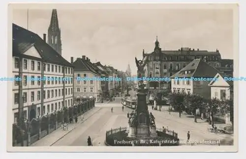 C011461 Freiburg i.Br. Kaiserstraße mit Siegesdenkmal. AMA. Gebr. Metz