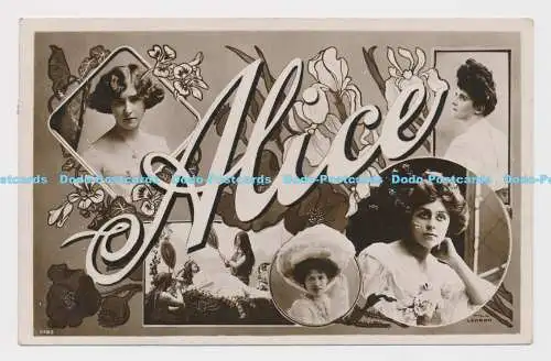 C011470 Alice. Neue Prozess-Namensserie Silverprint. Schneller Fotodruck. 1907.