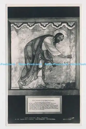 Wandgemälde um 009823 12. Jahrhundert in der Kapelle St. Auselin. Kathedrale von Canterbury.