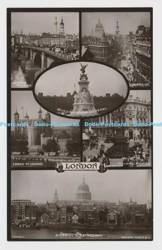 C011893 London. Tower of London. Piccadilly Circus. London Bridge. Rotary Photog