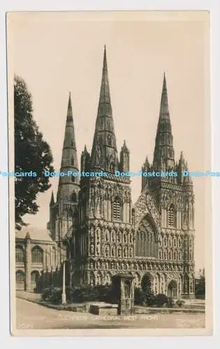 C013100 Kathedrale von Lichfield. Westfront. F. Frith. 1953