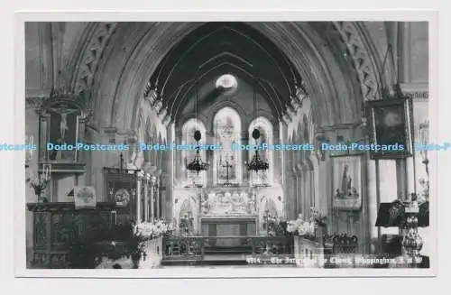 C014870 I.O.W. Whippingham. Das Innere der Kirche. Nahe. Echtfoto Postkarte