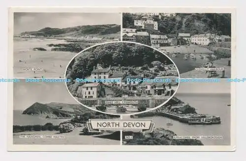 C014949 North Devon. Morte Point. J. Woolverton. Lilywhite. RP. 1953. Multi View