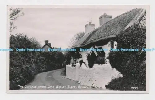 C014260 Oxwich. Das Cottage, in dem John Wesley schlief. R. A. P. The Seal of Artist
