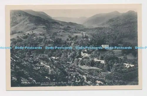 C016053 Das Tal von Rydal. mit der Kirche und dem Berg Rydal. G. P. Abraham