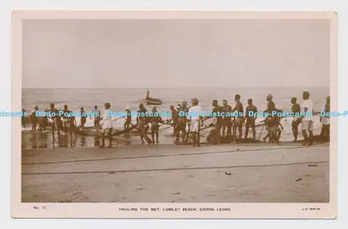 C017423 Sierra Leone. Das Netz schleppen. Lumley Beach. Lisk Carew Brothers. H.R.H