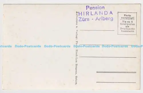 C016565 Zurs a. A. 1720 mit Hasenfluh. 10118. Risch Lau Bregenz