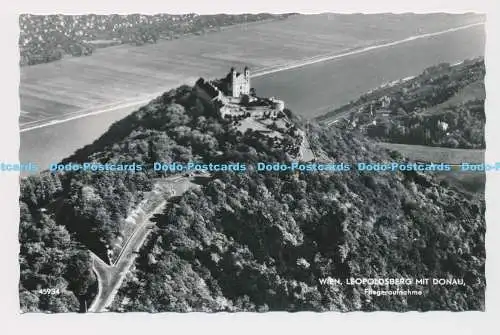 C019042 Wein. Leopoldsberg mit Donau. Fliegeraufnahme. P.A.G. RP