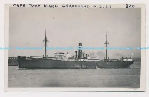 C019215 Kapstadt Maru. Gravesend. 1934. Versand