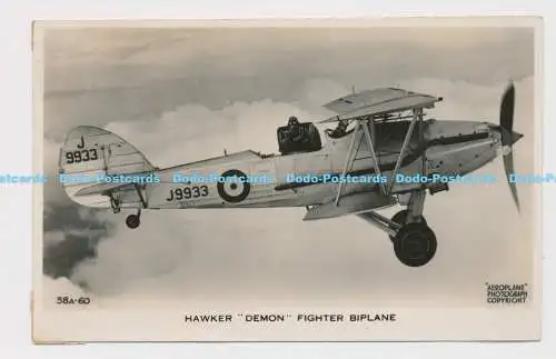 C016965 Hawker Demon Fighter Doppeldecker. Valentinstag. Flugzeug. RP