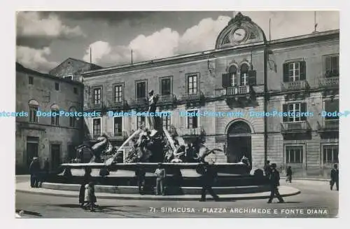 C018819 Siracusa. Piazza Archimede e Fonte Diana. RP