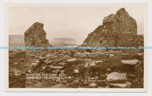 C024188 Shetland. Ruinen von Jarlshof und Sumburgh Head. R. H. Ramsay. RP