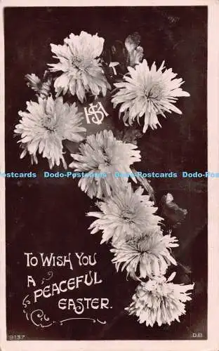 R180322 Grüße, um Ihnen ein friedliches Osterfest zu wünschen. Blumenkreuz. Davidson Bros