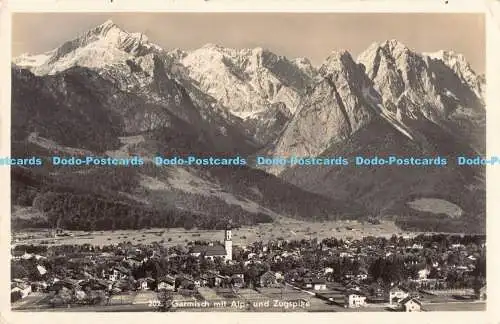 R180916 Garmisch mit Alp un Zugspitze. 1935