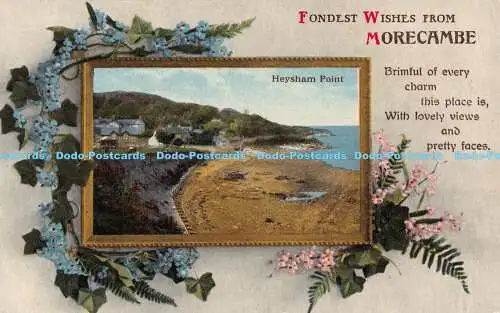 R180432 Fondest Wishes from Morecambe. Heysham Point. Valentine