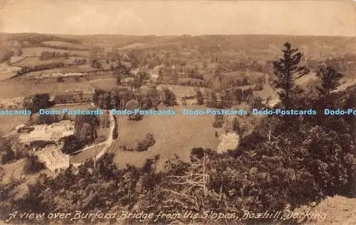 R180454 Ein Blick über die Burford Bridge von den Pisten. Boxhill. Dorking. Frith. Nein