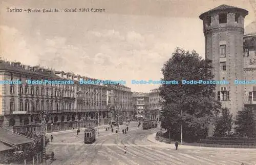 R181505 Torino. Piazza Castello. Grand Hotel Europa. Garavagno Sorelle. V.R.Pr