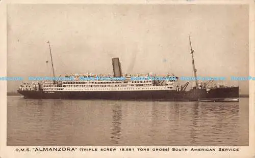 R181083 R.M.S. Almanzora. Südamerikanischer Service. Royal Mail Lines. Passagier