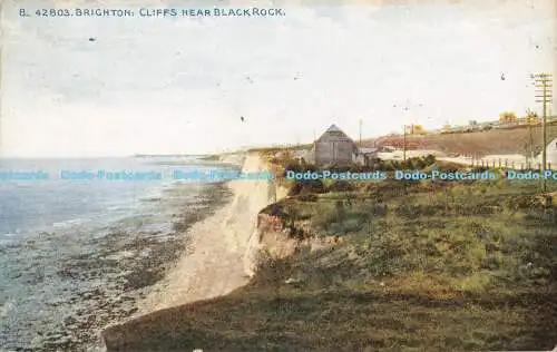 R181113 Brighton. Klippen in der Nähe von Black Rock. Serie Celesque. Photochrom. 1910