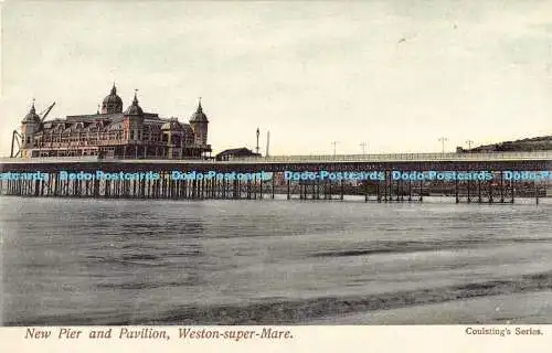 R181162 Neuer Pier und Pavillon. Weston Super Mare. Coulstings Serie