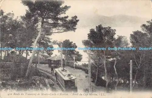 R181220 Route du Tramway de Monte Carlo a Menton. Arret du Cap Martin. LL